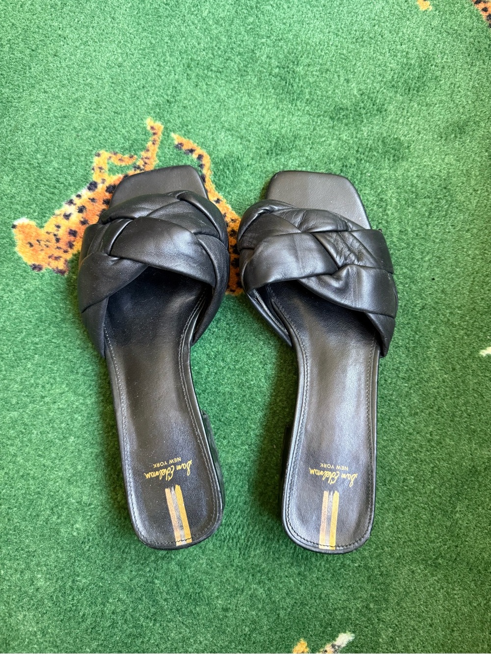 Sam Edelman Black Braided Slide Mules
